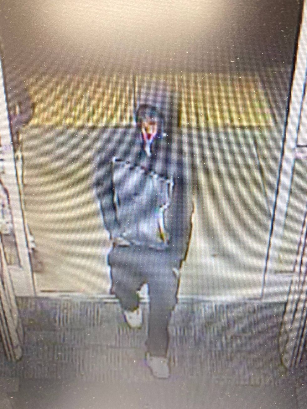 Security footage of one of the robbery suspects.