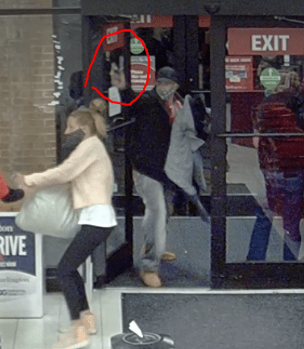 Security footage of suspects running away