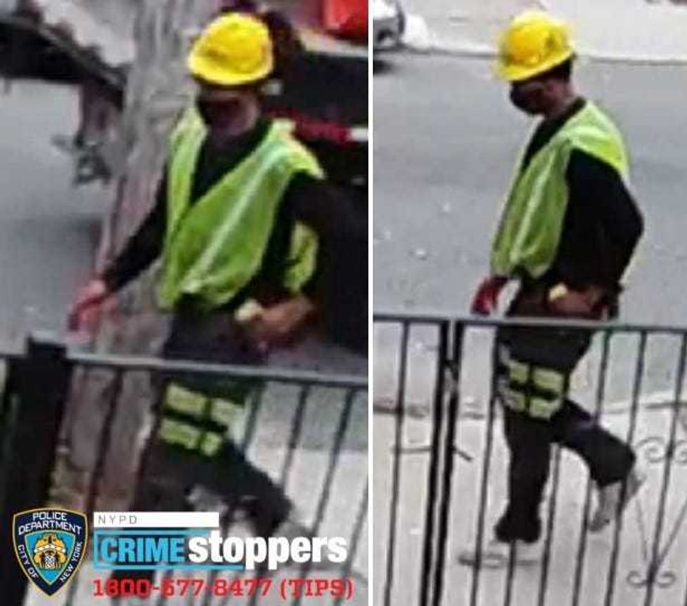 Security footage showing the suspect outside of Nicholas Rappa