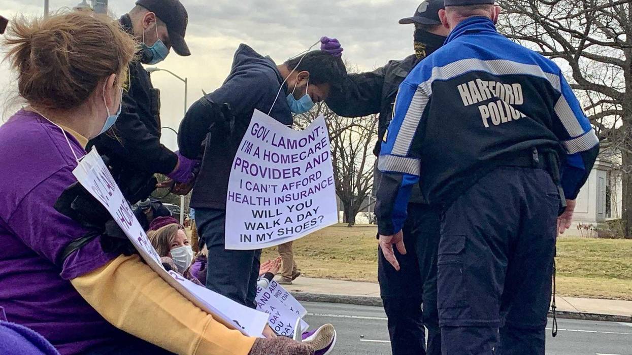 SEIU 1199 NE Home Care worker protest arrests