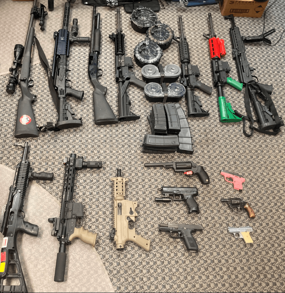 Seized weapons