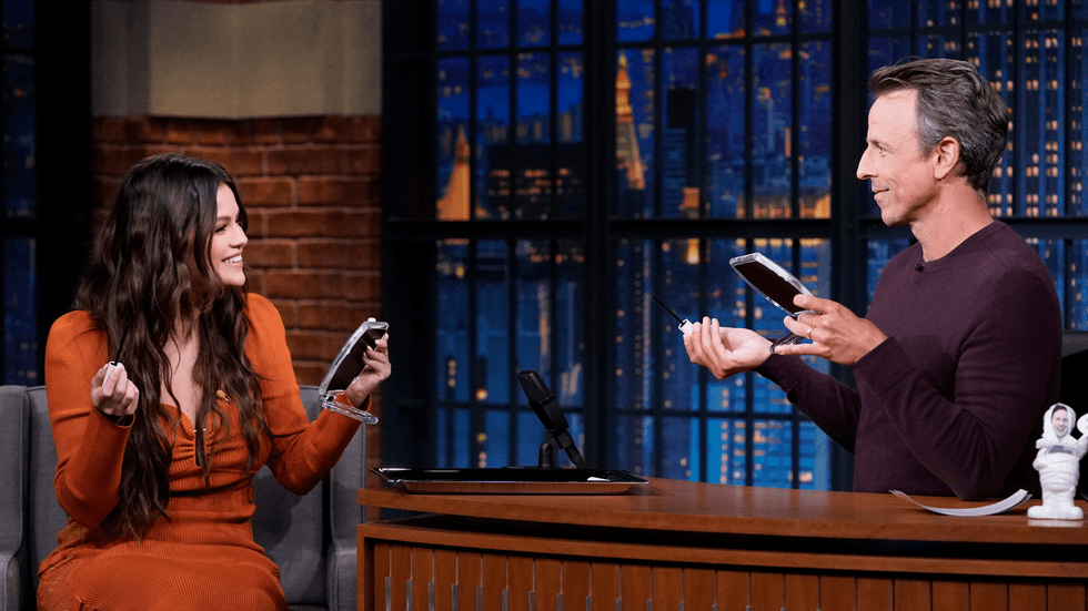 Selena Gomez and Seth Meyers