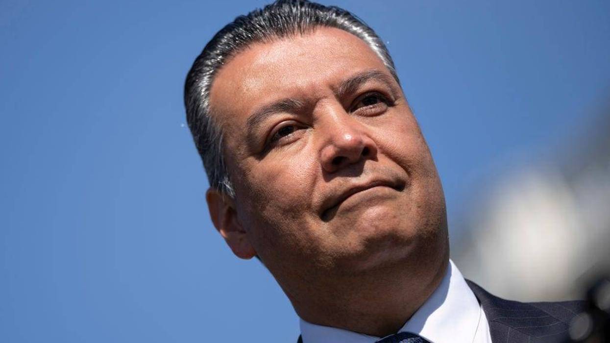 Sen. Alex Padilla (D-CA) attends a news conference calling for bipartisan legislation to protect documented Dreamers, outside the U.S. Capitol May 18, 2022 in Washington, D.C.