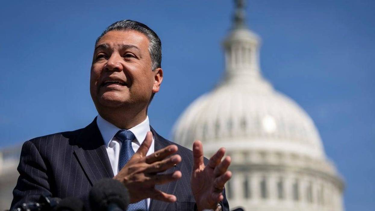 Sen. Alex Padilla (D-CA) speaks during a news conference calling for bipartisan legislation to protect documented Dreamers, outside the U.S. Capitol May 18, 2022 in Washington, DC.