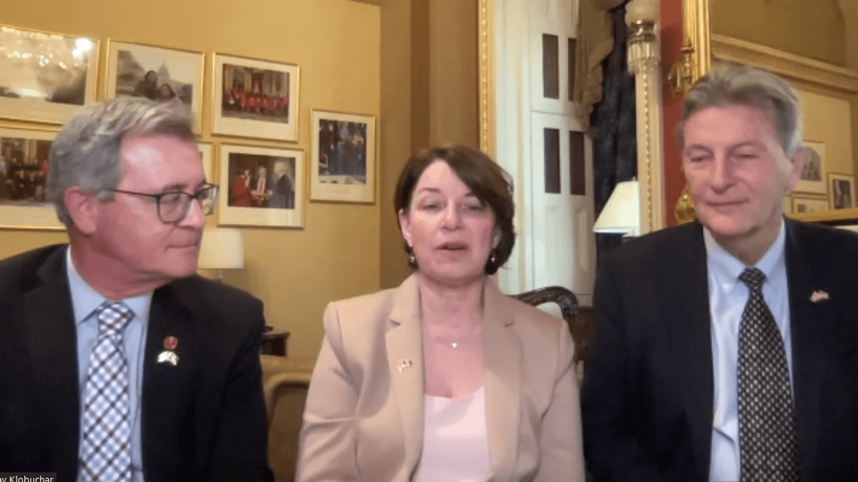 Sen. Amy Klobuchar with members of the Canadian Parliament.