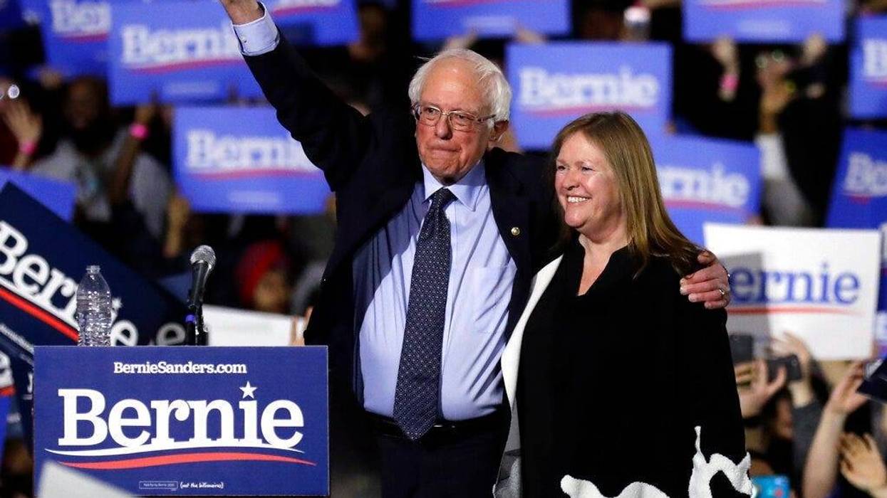 Sen. Bernie Sanders, I-Vt., left, and his wife, Jane Sanders