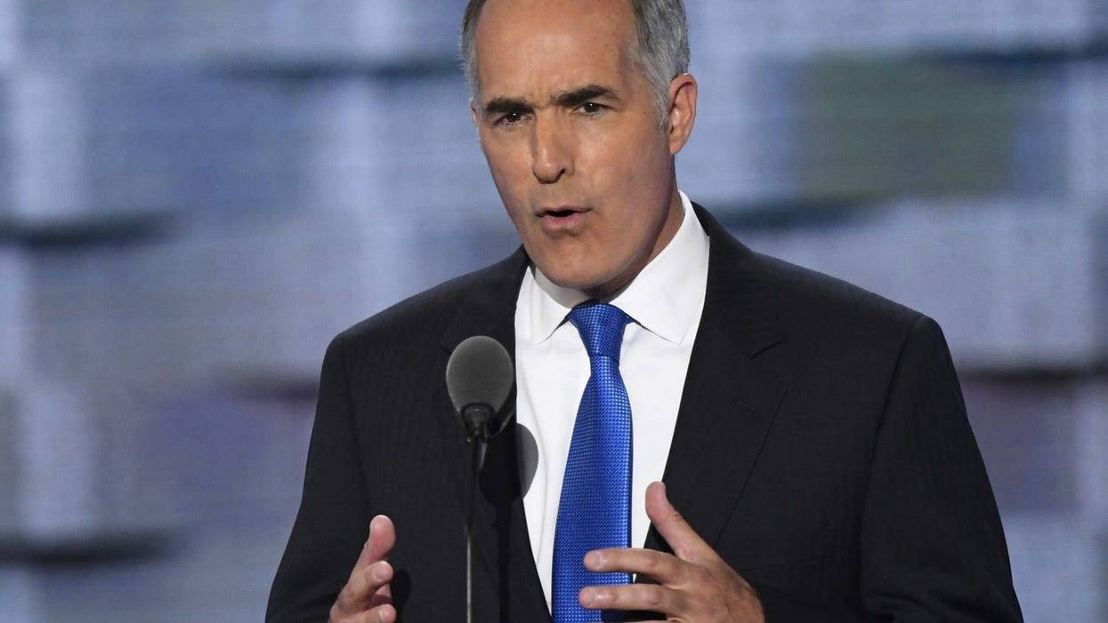 Sen. Bob Casey, D-PA, speaks during the 2016 Democratic National Convention at Wells Fargo Arena. Mandatory Credit: Robert Deutsch-USA TODAY NETWORK