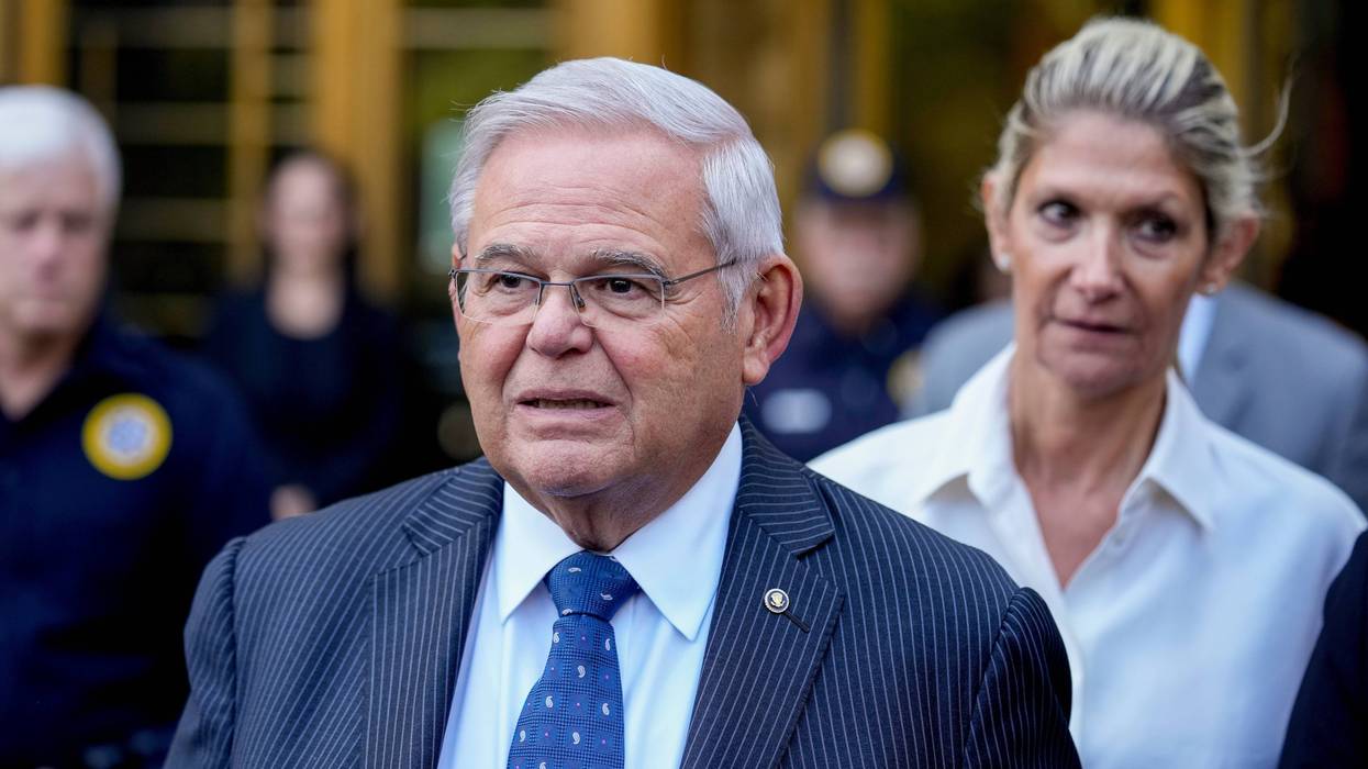 Sen. Bob Menendez and his wife, Nadine Menendez, leave federal court on Wednesday, Sept. 27, 2023, in New York.