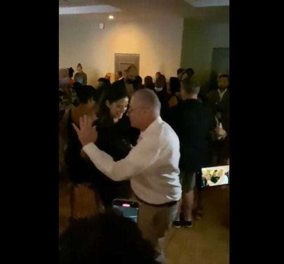 Sen. Chuck Schumer in San Juan, Puerto Rico at the SOMOS conference on Nov. 5, 2021.