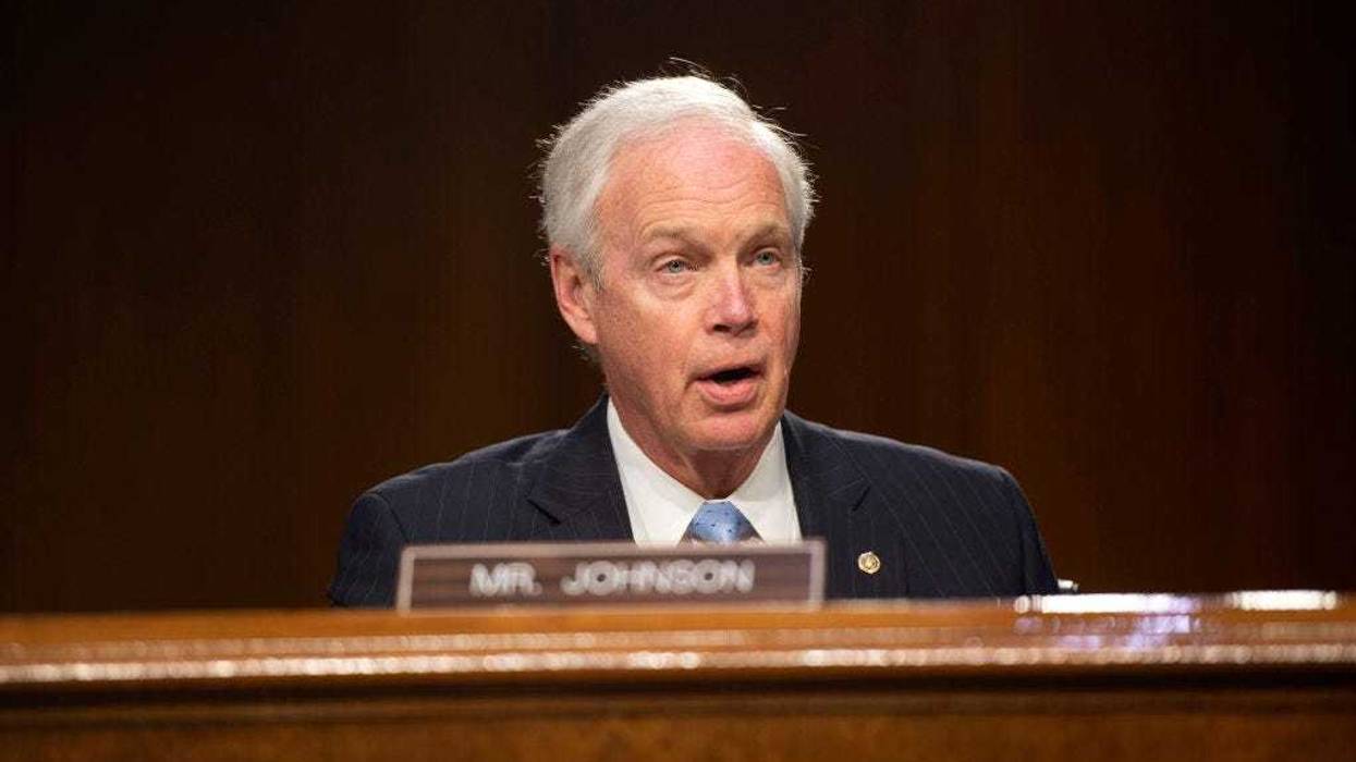 Sen. Ron Johnson (R-WI) speaks during a Senate Foreign Relations Committee hearing on April 26, 2022 in Washington, DC. U.S. Secretary of State Antony Blinken and Defense Secretary Lloyd Austin on Monday committed a total of $713 million in foreign military financing for Ukraine and 15 allied and partner countries. (Photo by Bonnie Cash-Pool/Getty Images)