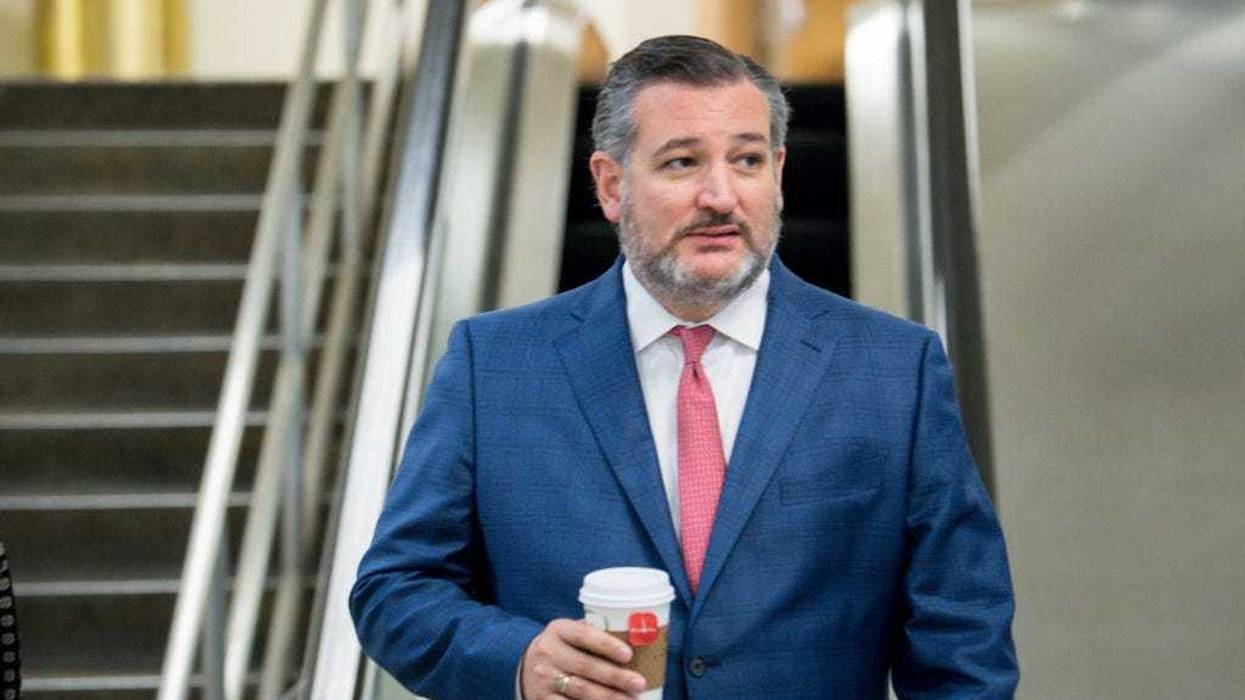 Sen. Ted Cruz (R-Texas) leaves the Capitol on August 9, 2021.