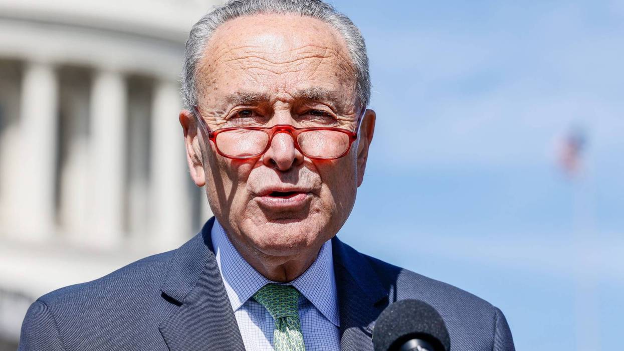 Senate Majority Leader Chuck Schumer (D-NY) speaks during a press conference held to celebrate U.S. President Joe Biden cancelling student debt on Capitol Hill on September 29, 2022 in Washington, DC.