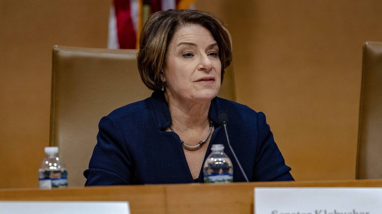 Senator Amy Klobuchar (D-MN) attends a field hearing at the Minnesota Senate Building on January 16, 2026 in St Paul, Minnesota.