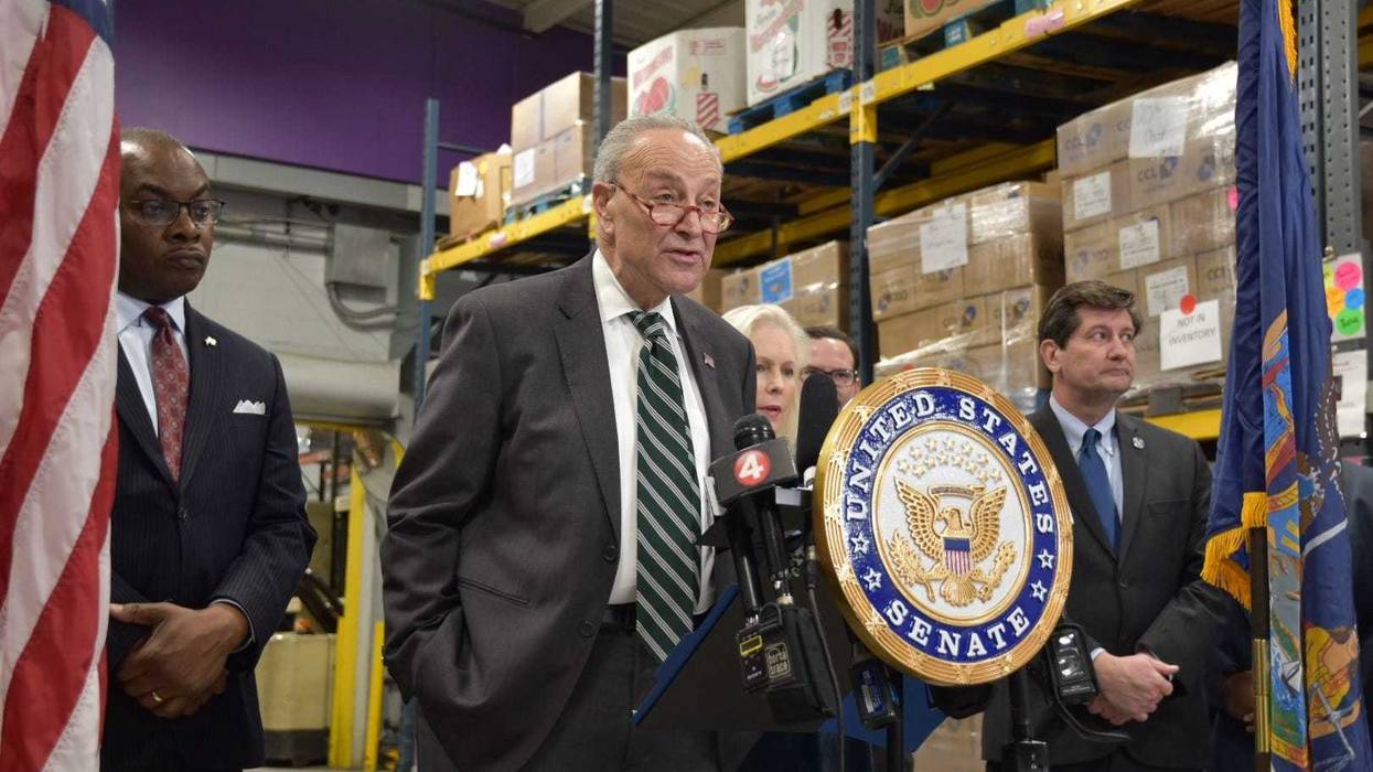 Senator Chuck Schumer joins local leaders Wednesday in calling for a federal disaster declaration following the Christmas weekend blizzard.