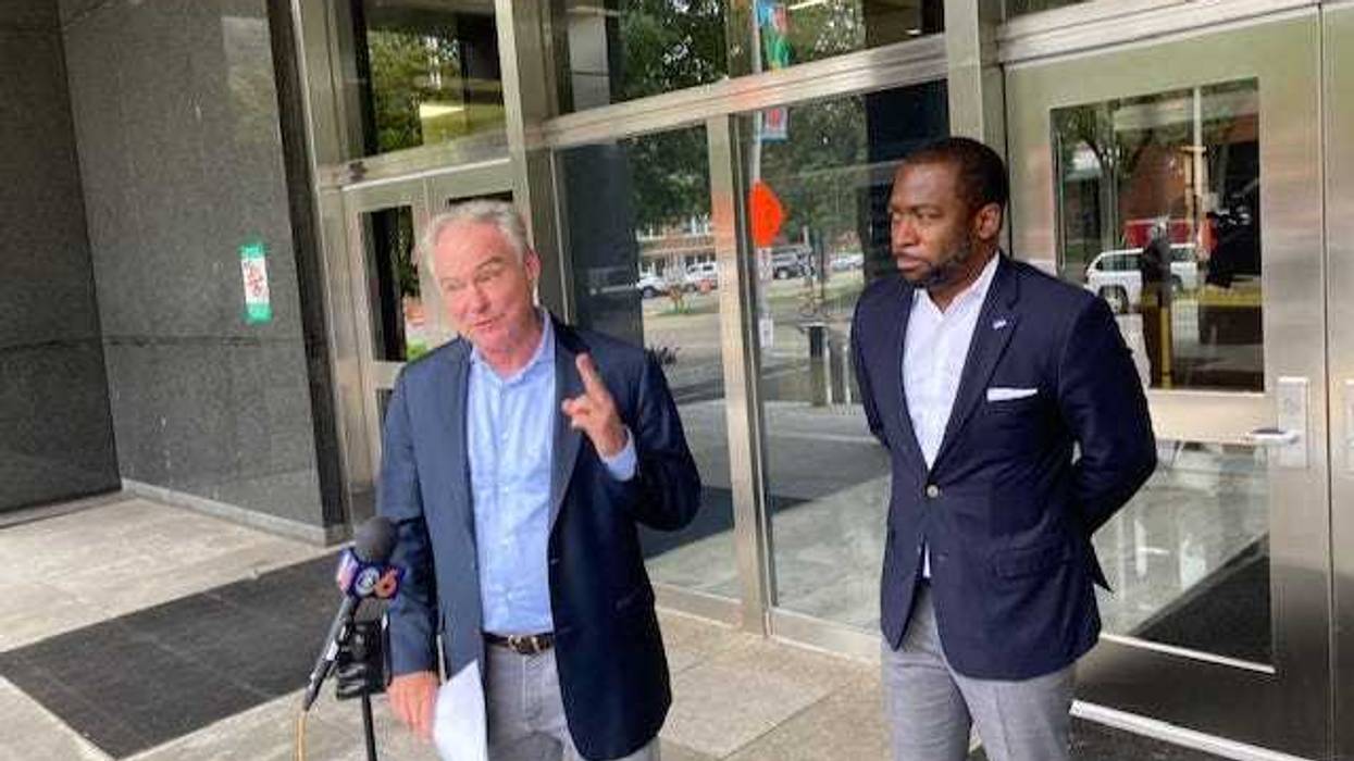 Senator Tim Kaine and Richmond Mayor Levar Stoney