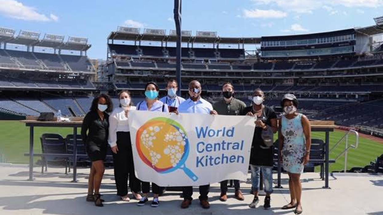 Senator Tim Scott and members of his staff assisted Chef José Andrés and World Central Kitchen package meals last summer