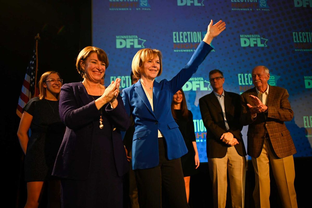 Senators Amy Klobuchar and Tina Smith both threw their support behind Vice President Kamala Harris as the Democrat's choice to replace Joe Biden as the presidential candidate against Donald Trump.