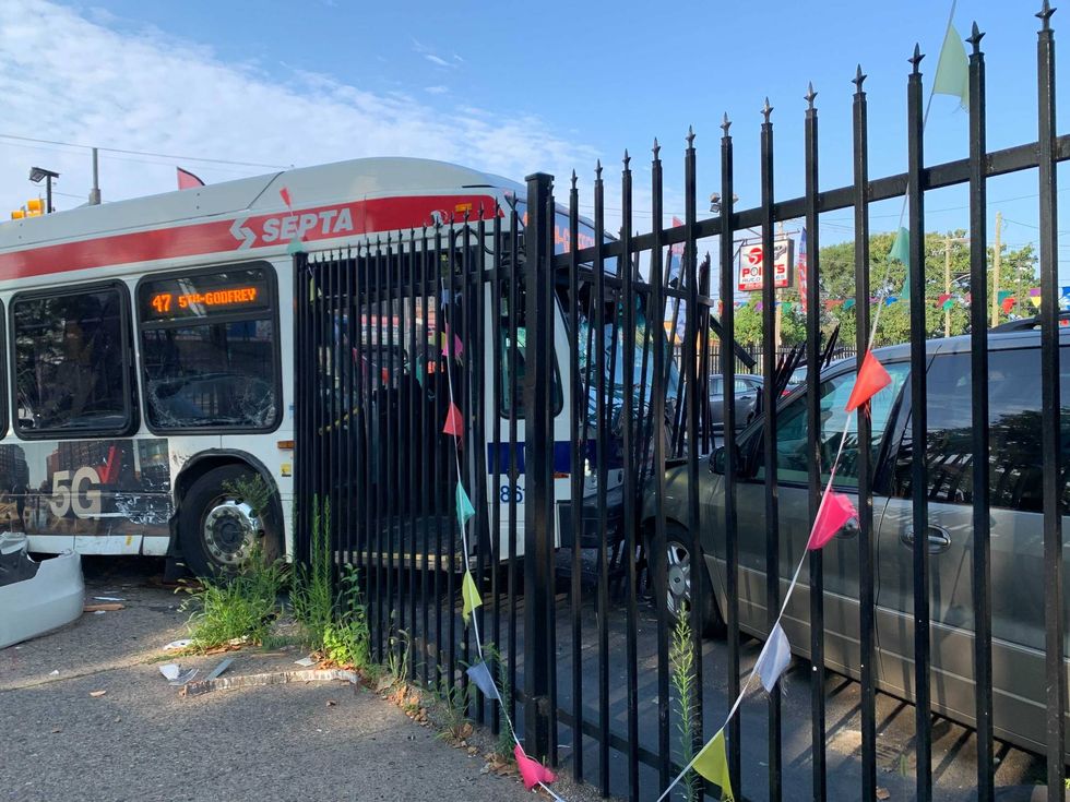 SEPTA bus crash at Fifth Street and Allegheny Avenue
