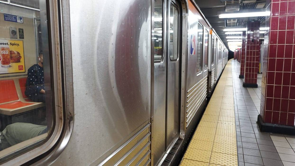 SEPTA subway car at South Street Station on the Broad Street Line.