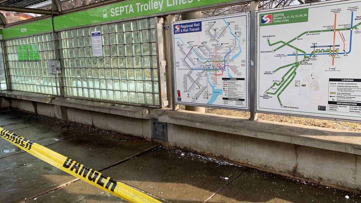 SEPTA trolley tunnel entrance at 40th Street