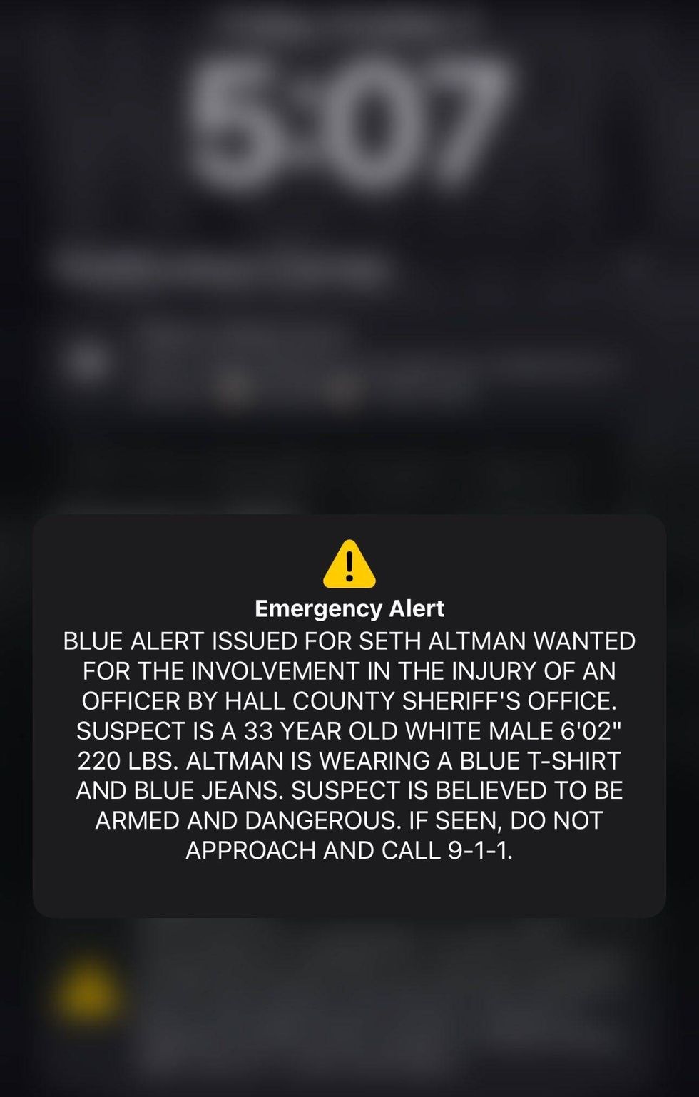 Seth Altman is wanted in Hall County Texas