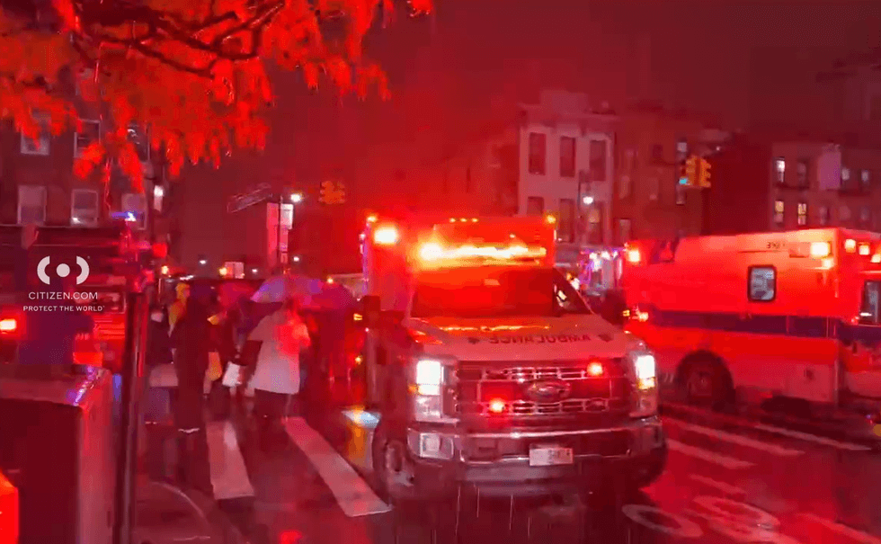 Several riders suffered minor injuries in the incident