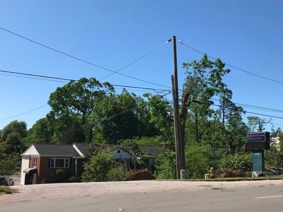 Several Trees Downed on Wade Hampton Blvd