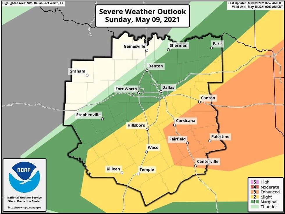 Severe weather possible across Texas this Sunday
