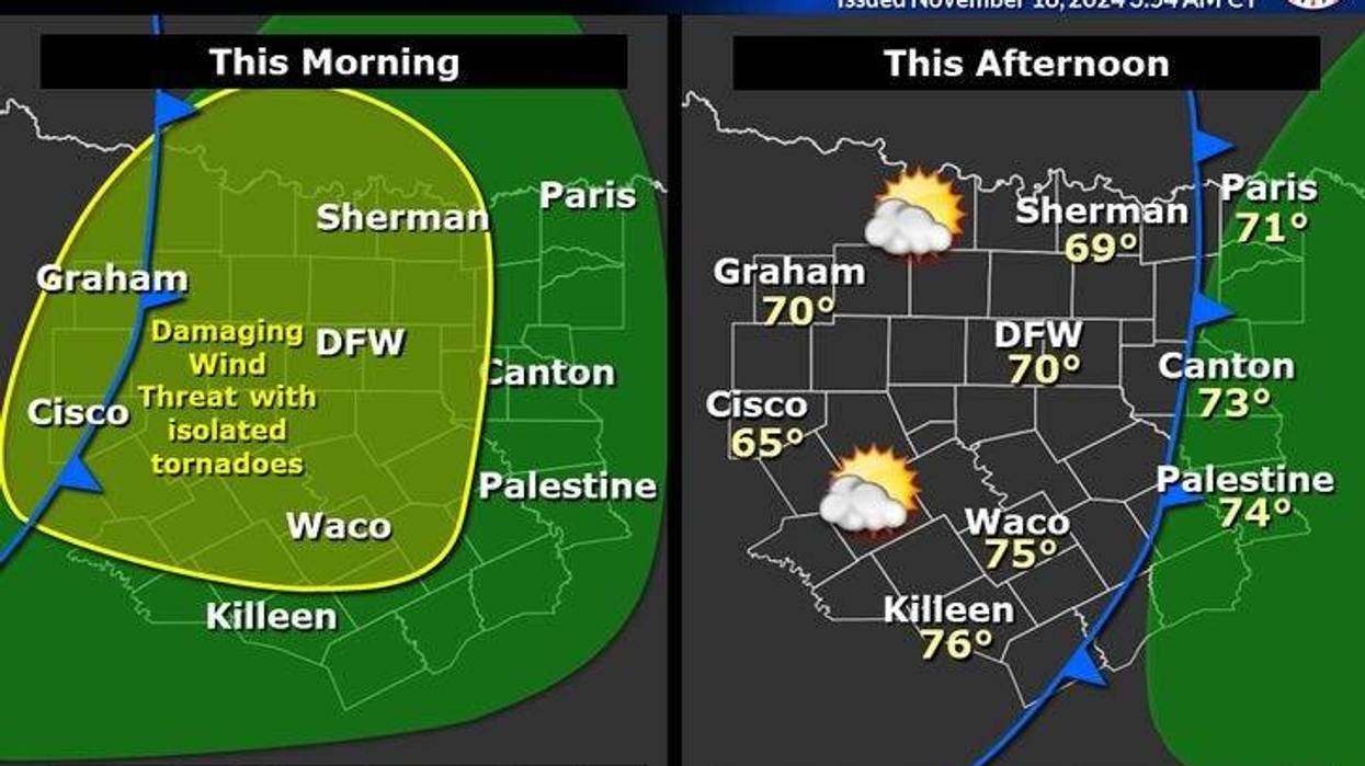 Severe weather threat in North Texas for Monday, Nov. 18, 2024.