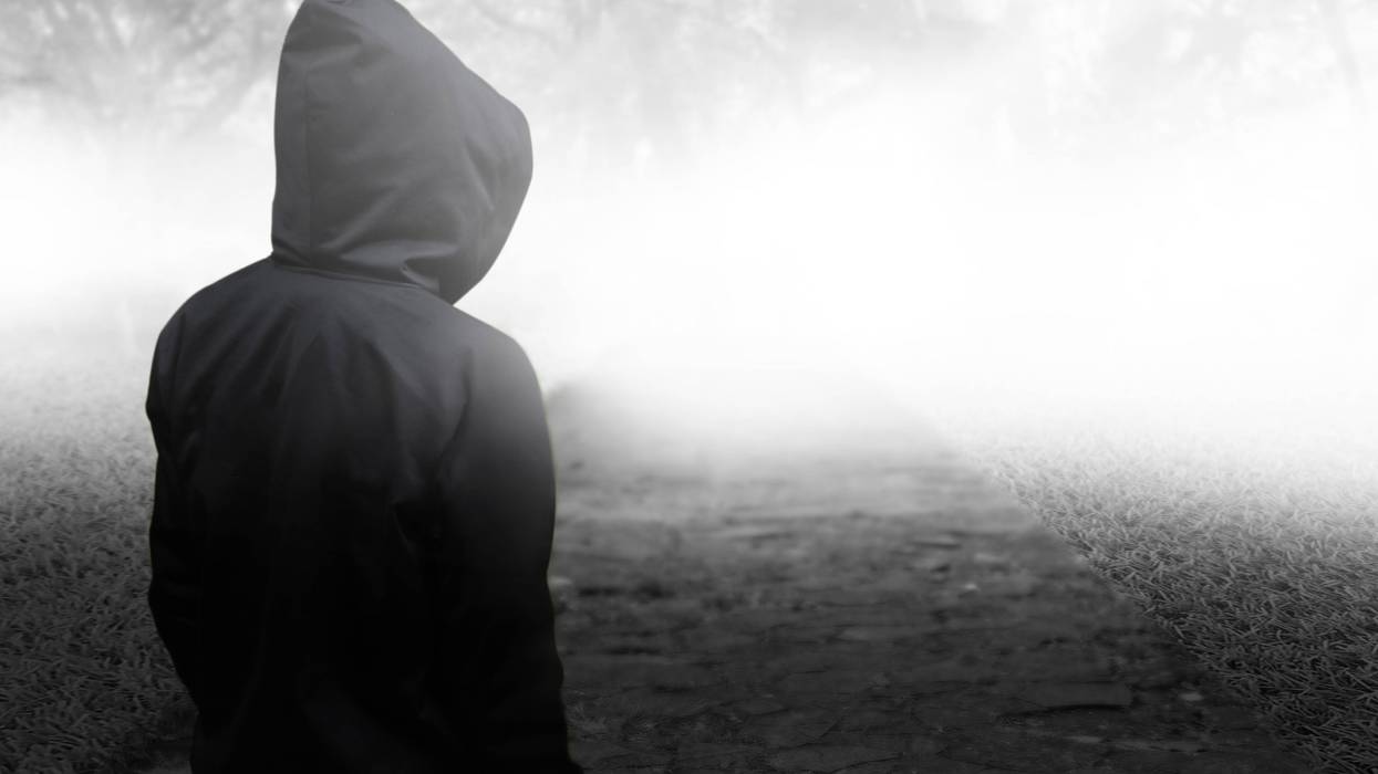 Shadowy figure in park
