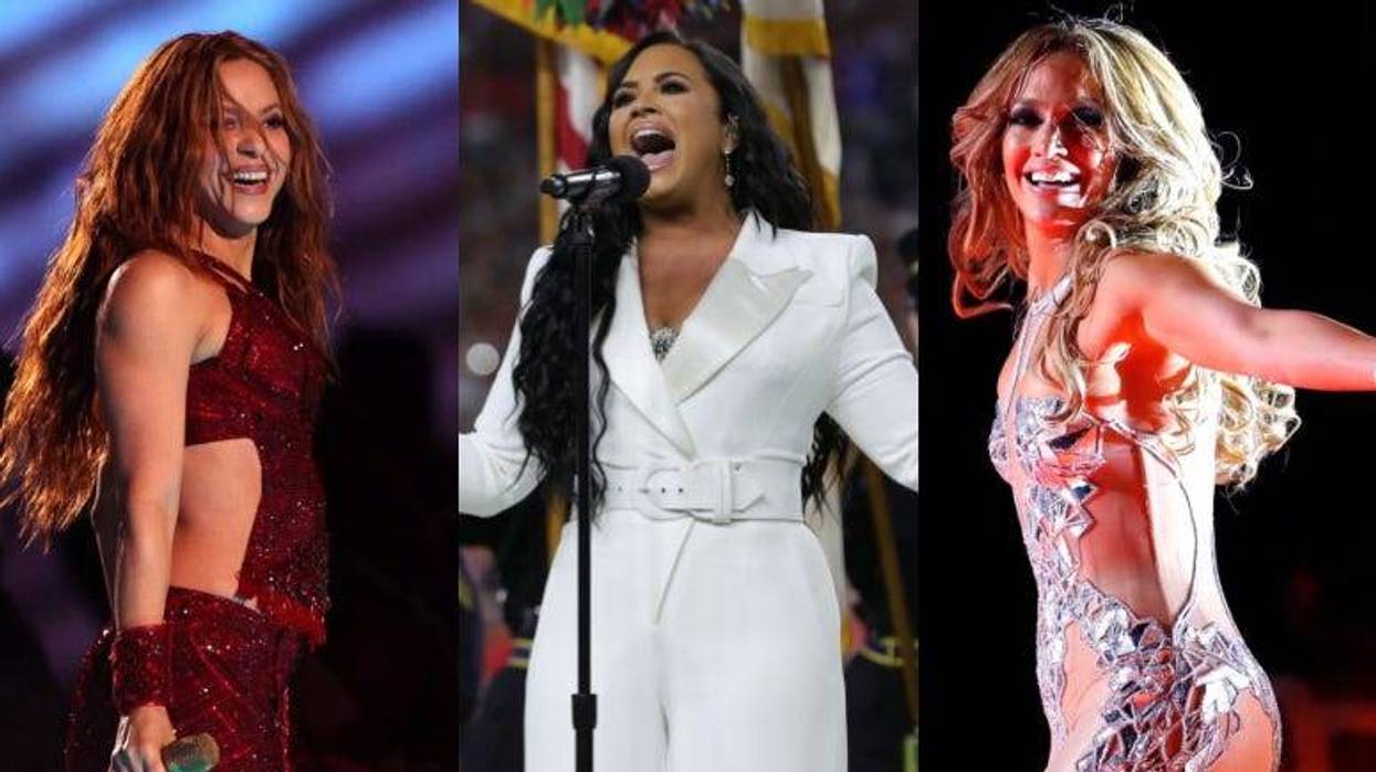Shakira, Demi Lovato, Jennifer Lopez at Super Bowl 2020