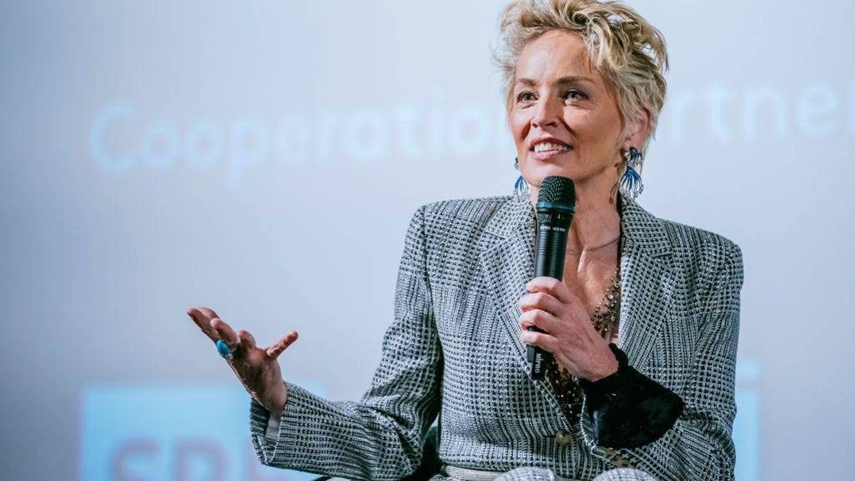 Sharon Stone speaks at the ZFF Masters during the 17th Zurich Film Festival at Arena 4 on September 26, 2021 in Zurich, Switzerland