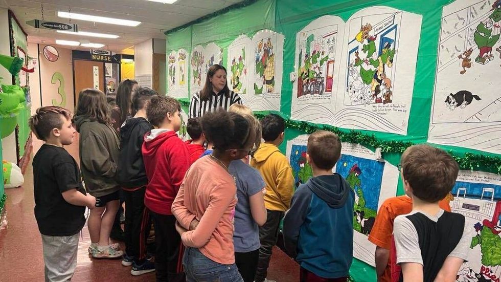 "She wants everybody to love school in a fun way, and she always puts the Phillie Phanatic in there," says second grade teacher Bev Dillow of Kerri Lubinsky.