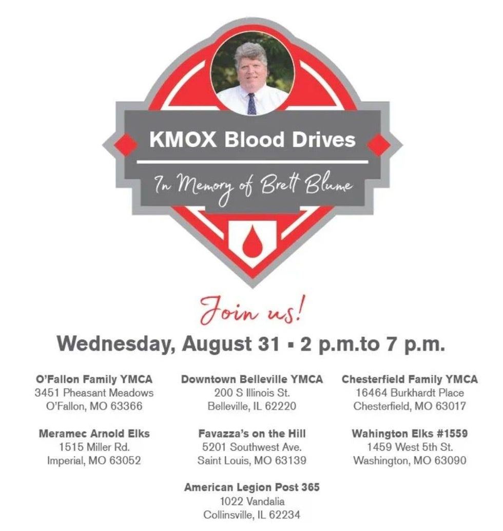 sheet with all blood drive info