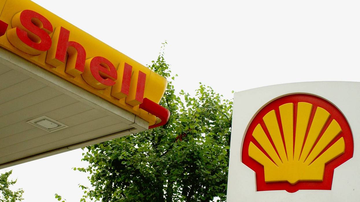 Shell gas station signs