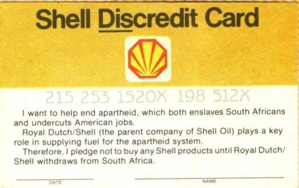 shell oil boycott illustration
