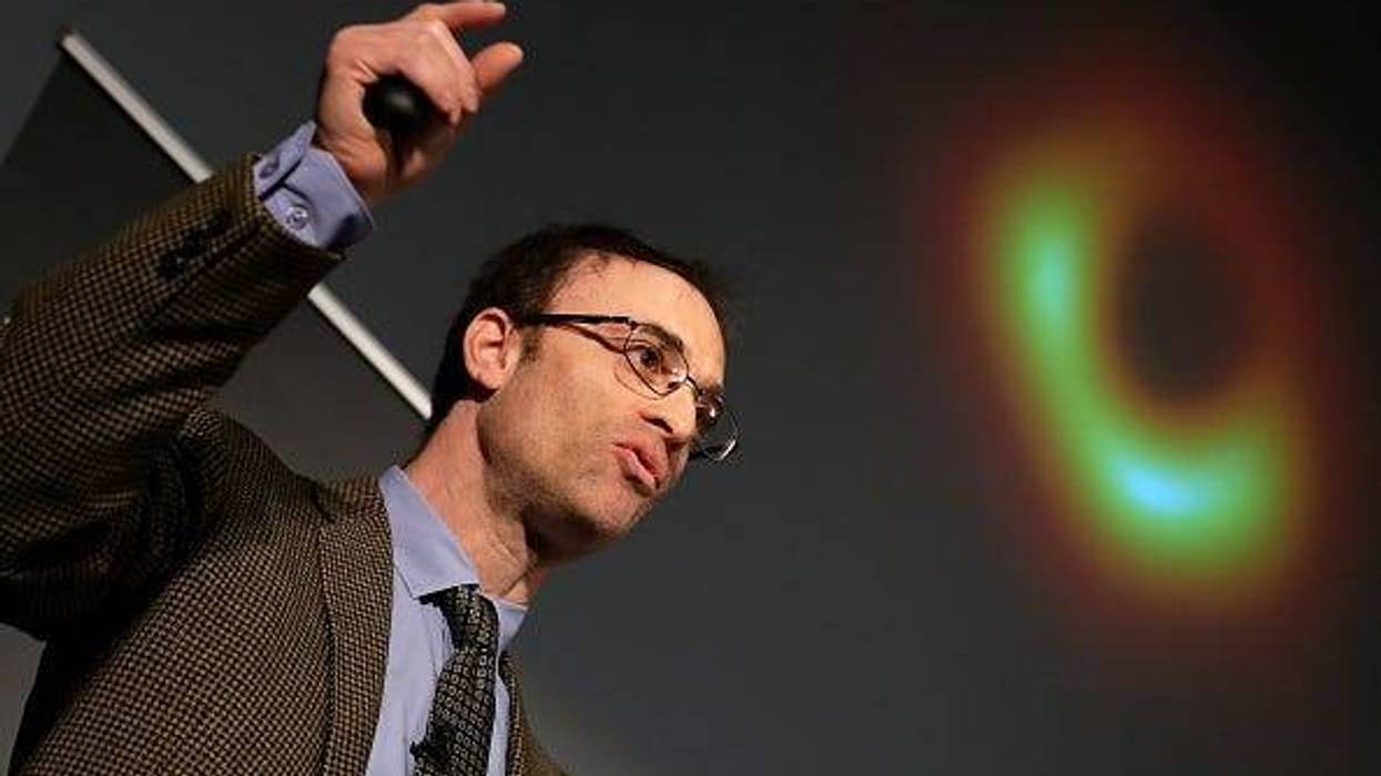 Sheperd Doeleman reveals the first photograph of a black hole