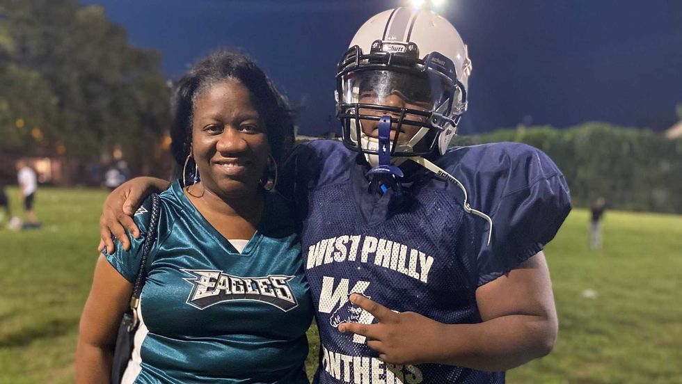 Shirley Dash at a football game