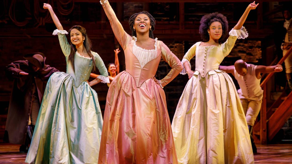 Shoba Narayan, Ta’Rea Campbell and Nyla Sostre on the Philip Company National Tour of “Hamilton.”