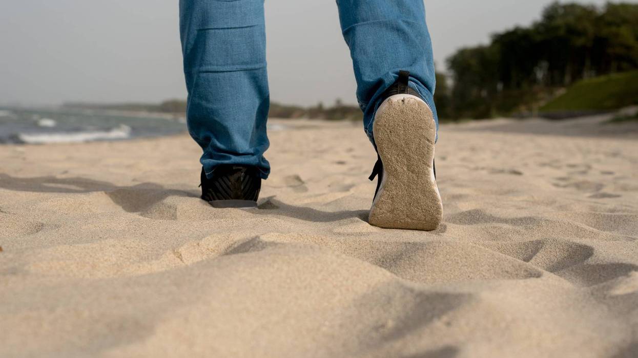 shoes at beach