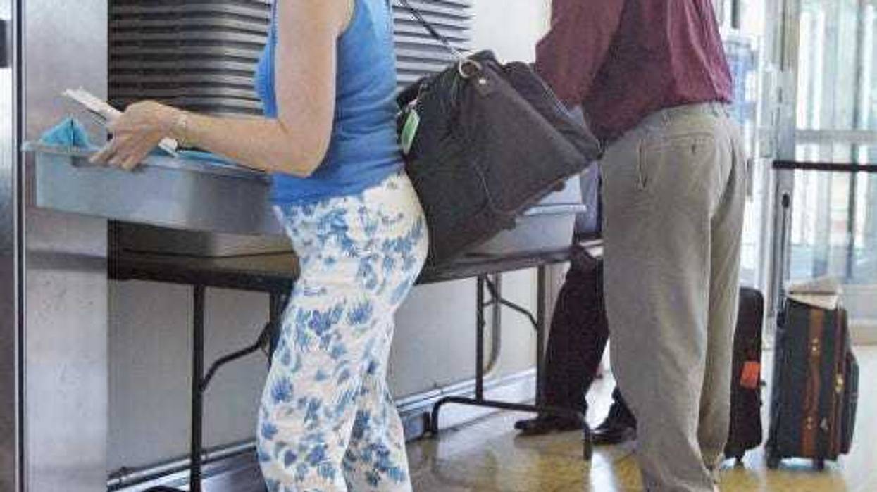 Shoes off at the airport