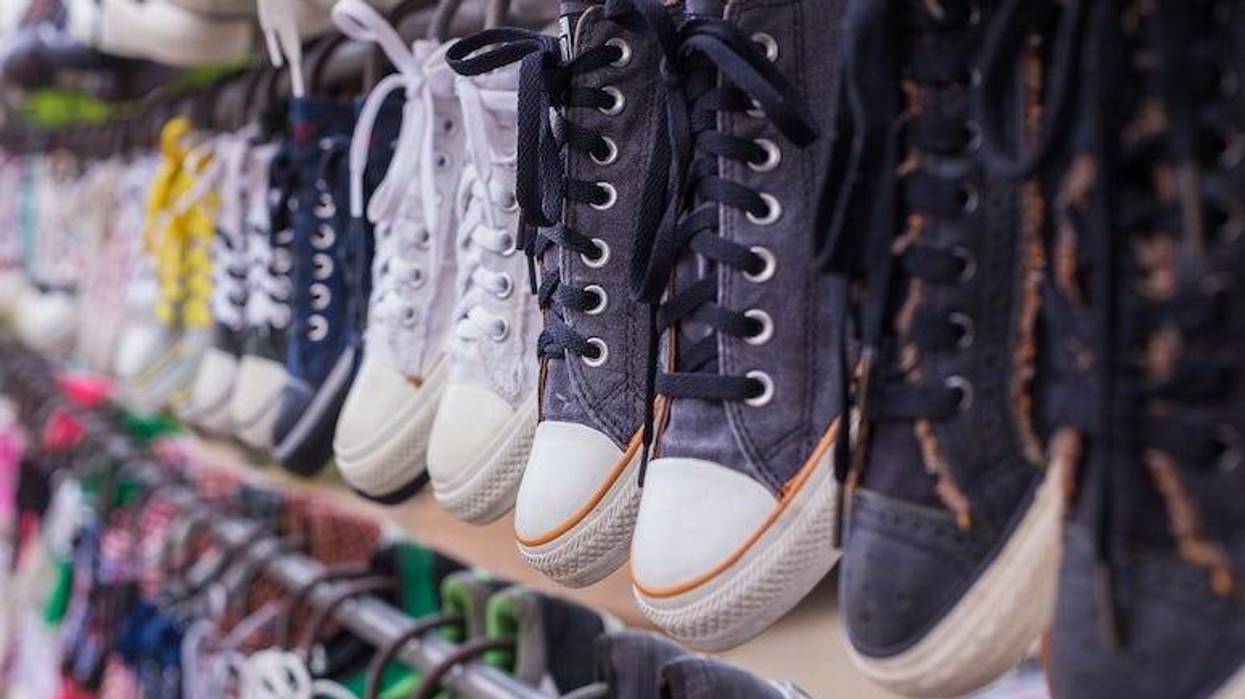 Shoes, Sneakers, Store, Rack, Wall