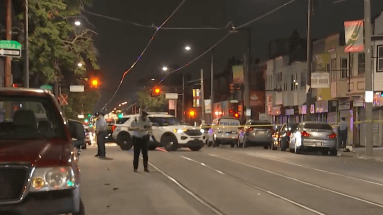 Shooting scene in southwest Philadelphia