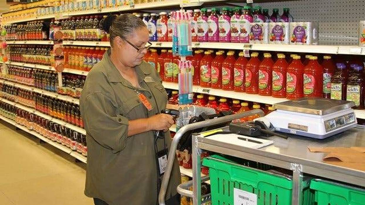 Shopper at commissary