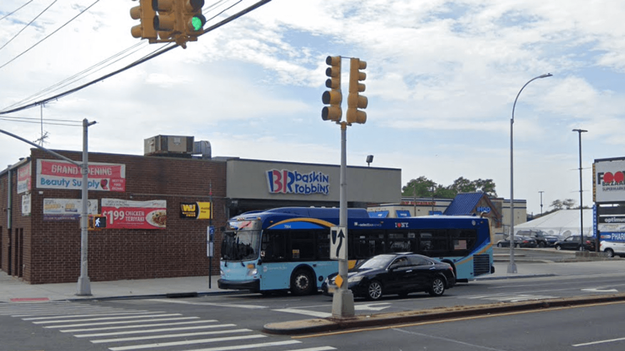 Shots were fired near a bus stop at Flatlands and Louisiana avenues in East New York on Tuesday morning