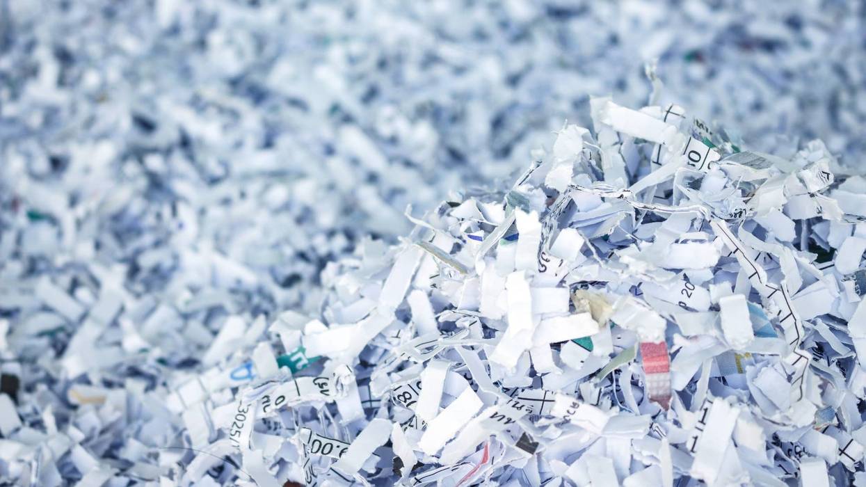 Shredded documents