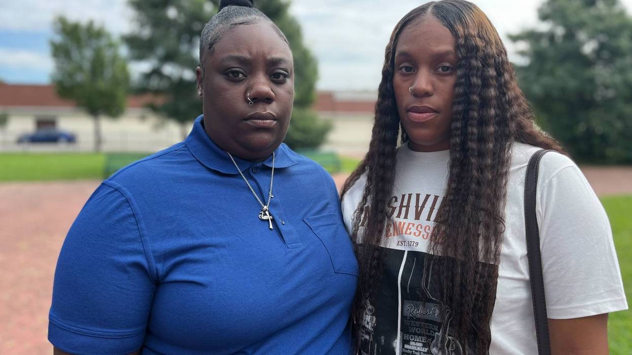 Siani Gordon (left, mother of Jahaad Atkinson) and Wydeia Kimble (right, mother of Ah’yir Womack)