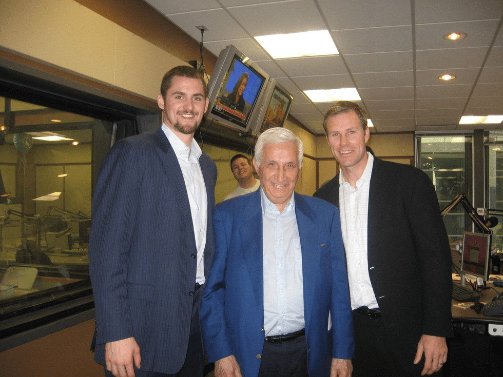 Sid with Kevin Love and Fred Hoiberg