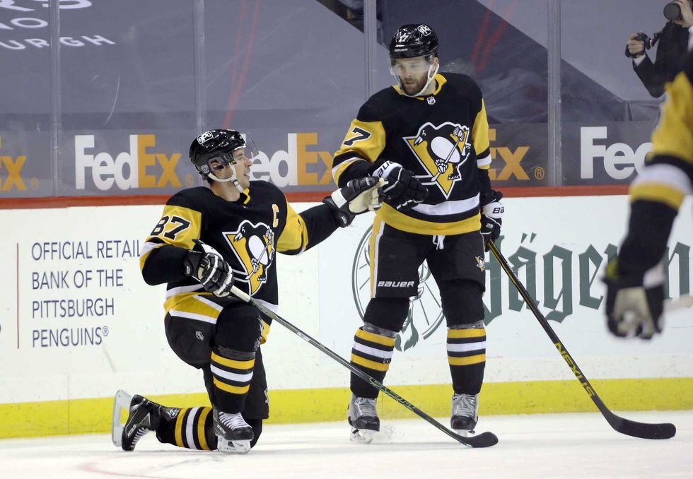 Sidney Crosby and Bryan Rust
