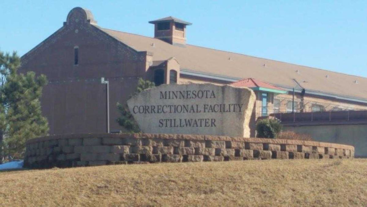 Sign at Stillwater state prison